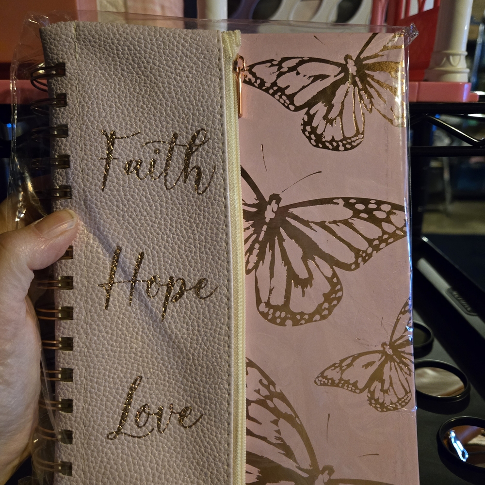 Butterfly Design Notebook with Inspirational Cover